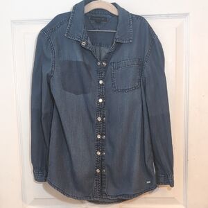 Tommy Hilfiger Super Soft Girl's Denim Blouse Size 8-10